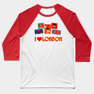 I love London, Stamp Collection Baseball T-Shirt